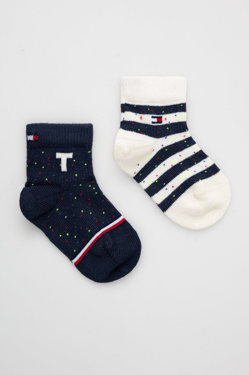 Tommy Hilfiger Dětské ponožky 2-pack béžová barva - Pepit.cz