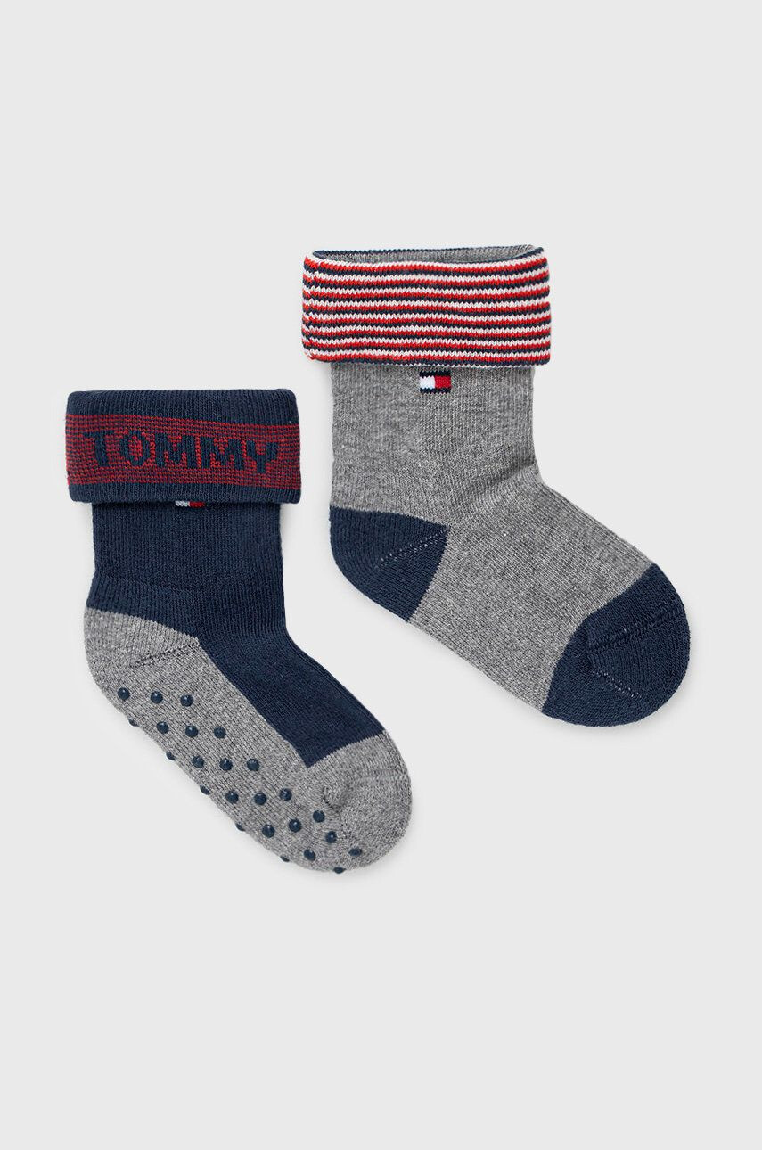 Tommy Hilfiger Dětské ponožky 2-pack zelená barva - Pepit.cz