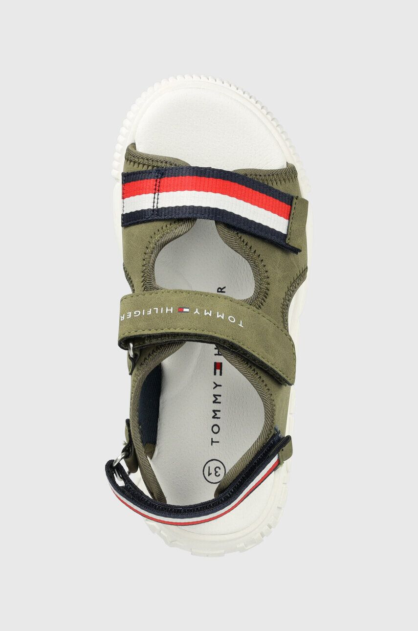 Tommy Hilfiger Dětské sandály zelená barva - Pepit.cz