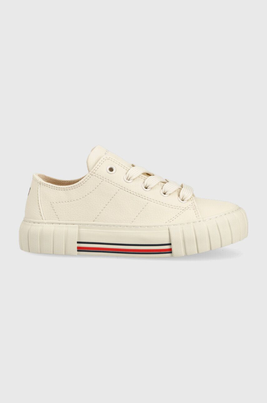 Tommy Hilfiger Dětské sneakers boty béžová barva - Pepit.cz