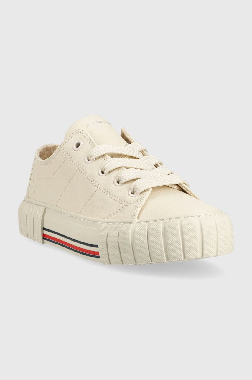 Tommy Hilfiger Dětské sneakers boty béžová barva - Pepit.cz