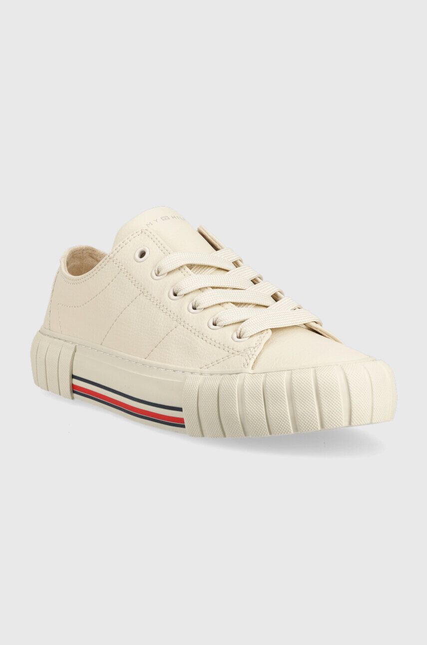 Tommy Hilfiger Dětské sneakers boty béžová barva - Pepit.cz