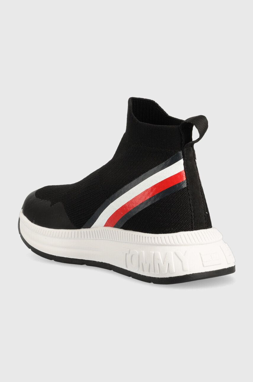 Tommy Hilfiger Dětské sneakers boty černá barva - Pepit.cz