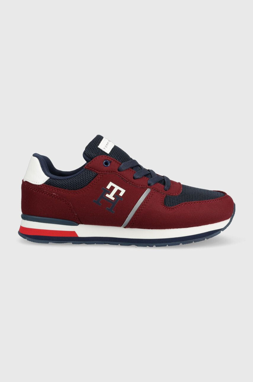 Tommy Hilfiger Dětské sneakers boty vínová barva - Pepit.cz