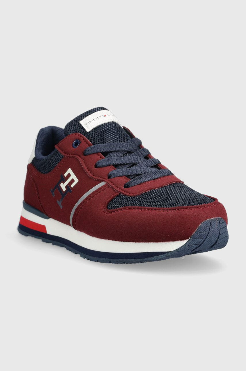 Tommy Hilfiger Dětské sneakers boty vínová barva - Pepit.cz