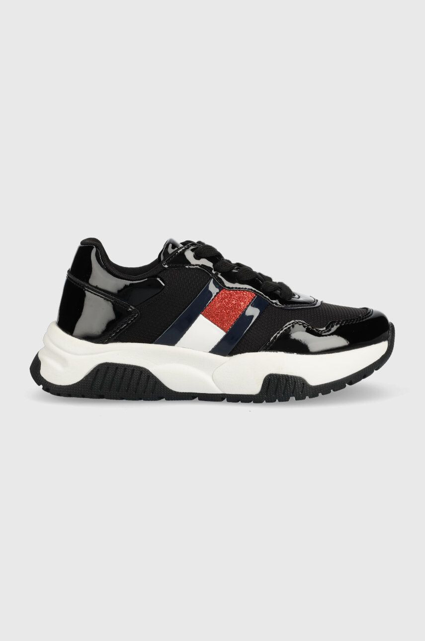 Tommy Hilfiger Dětské sneakers boty černá barva - Pepit.cz