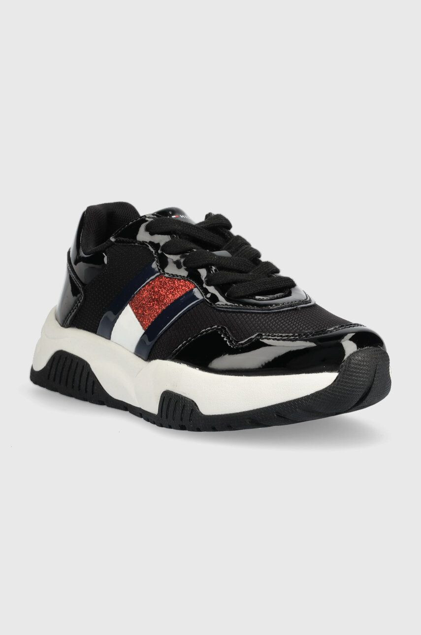 Tommy Hilfiger Dětské sneakers boty černá barva - Pepit.cz