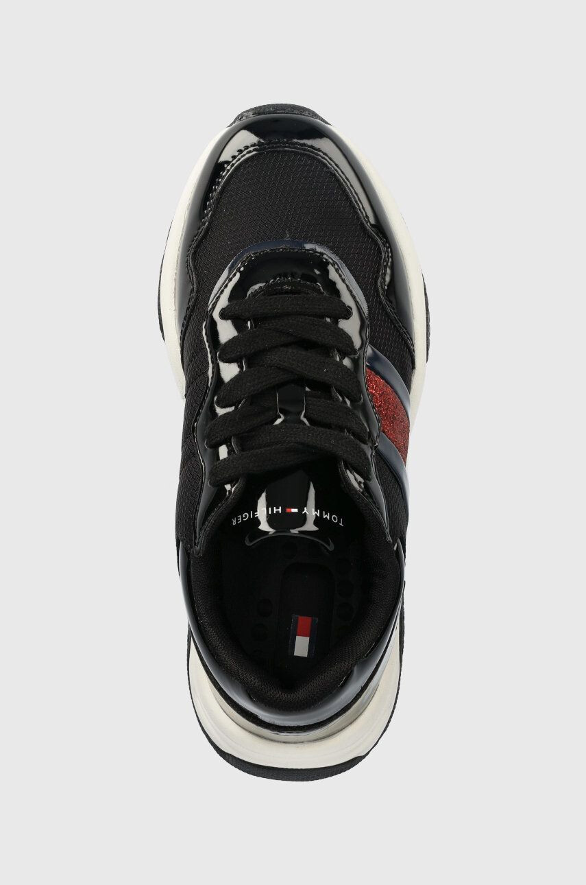 Tommy Hilfiger Dětské sneakers boty černá barva - Pepit.cz