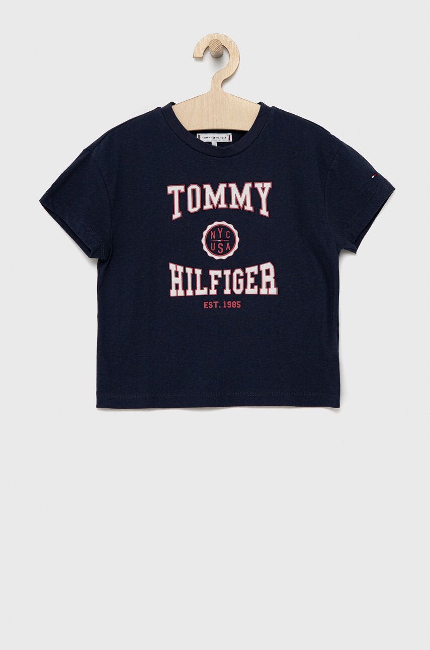 Tommy Hilfiger Dětské tričko tmavomodrá barva - Pepit.cz