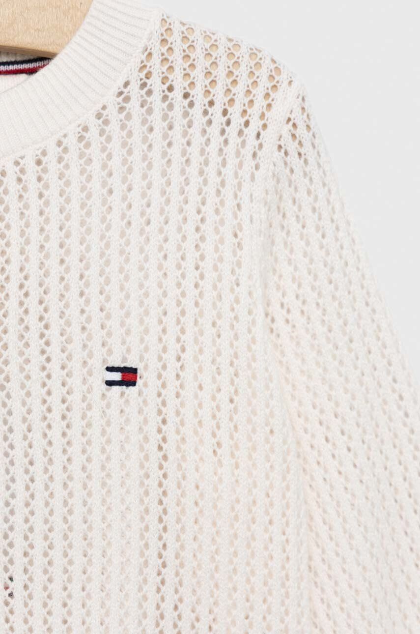 Tommy Hilfiger Dětský bavlněný kardigan bílá barva - Pepit.cz