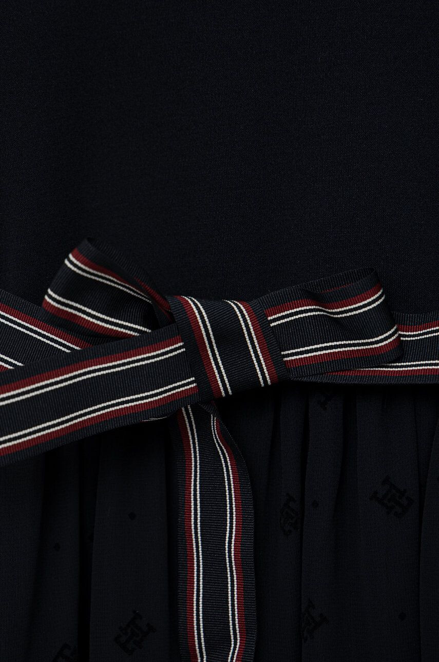 Tommy Hilfiger Dívčí šaty tmavomodrá barva midi - Pepit.cz