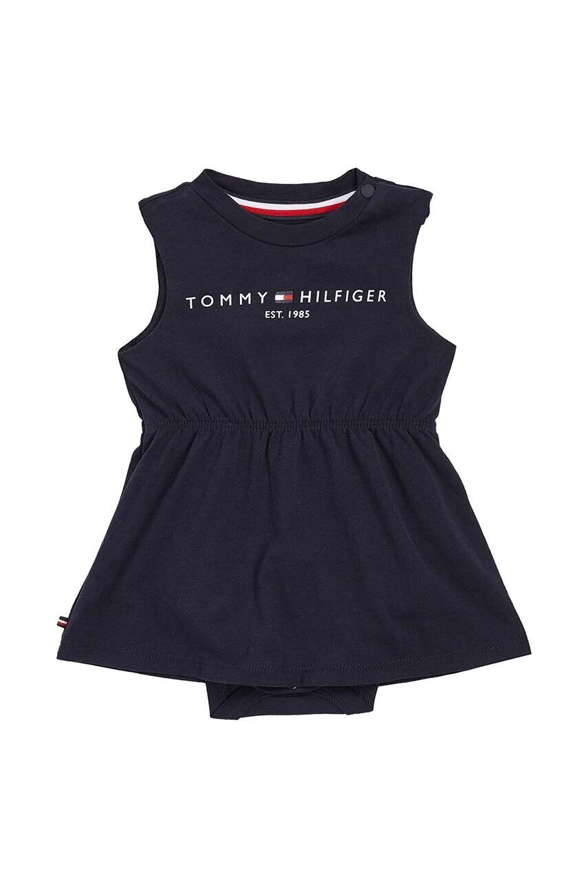 Tommy Hilfiger Kojenecká sukýnka tmavomodrá barva mini áčková - Pepit.cz