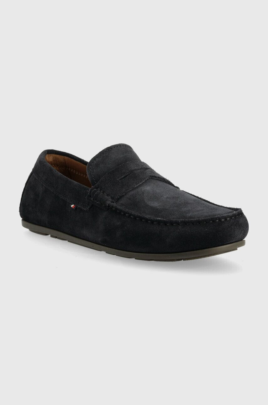 Tommy Hilfiger Kožené mokasíny CASUAL HILFIGER SUEDE DRIVER - Pepit.cz