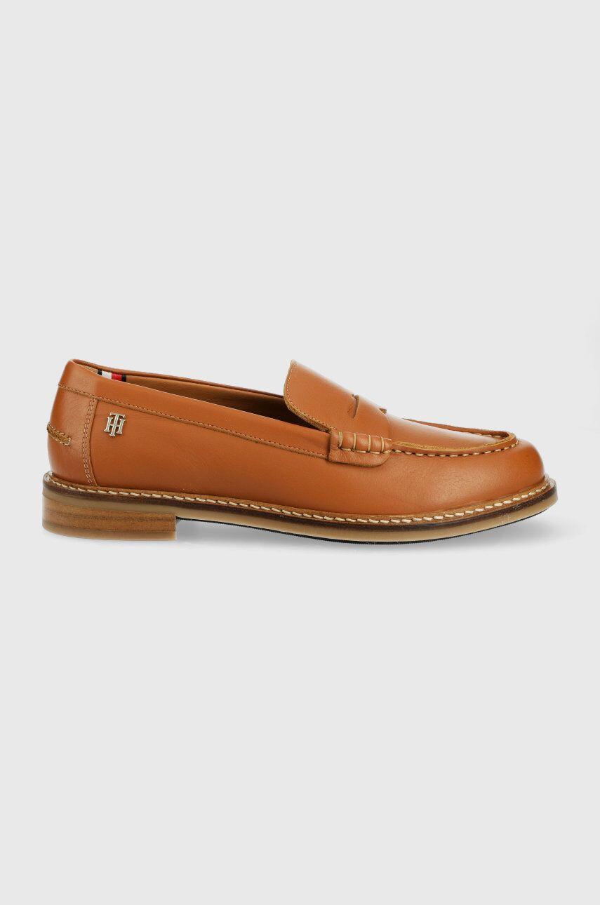 Tommy Hilfiger Kožené mokasíny Th Preppy Flat Loafer - Pepit.cz