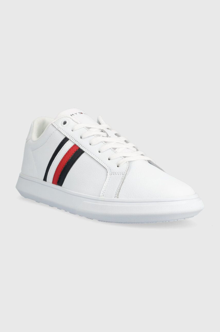 Tommy Hilfiger Kožené sneakers boty bílá barva - Pepit.cz