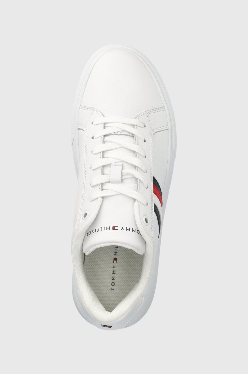 Tommy Hilfiger Kožené sneakers boty bílá barva - Pepit.cz