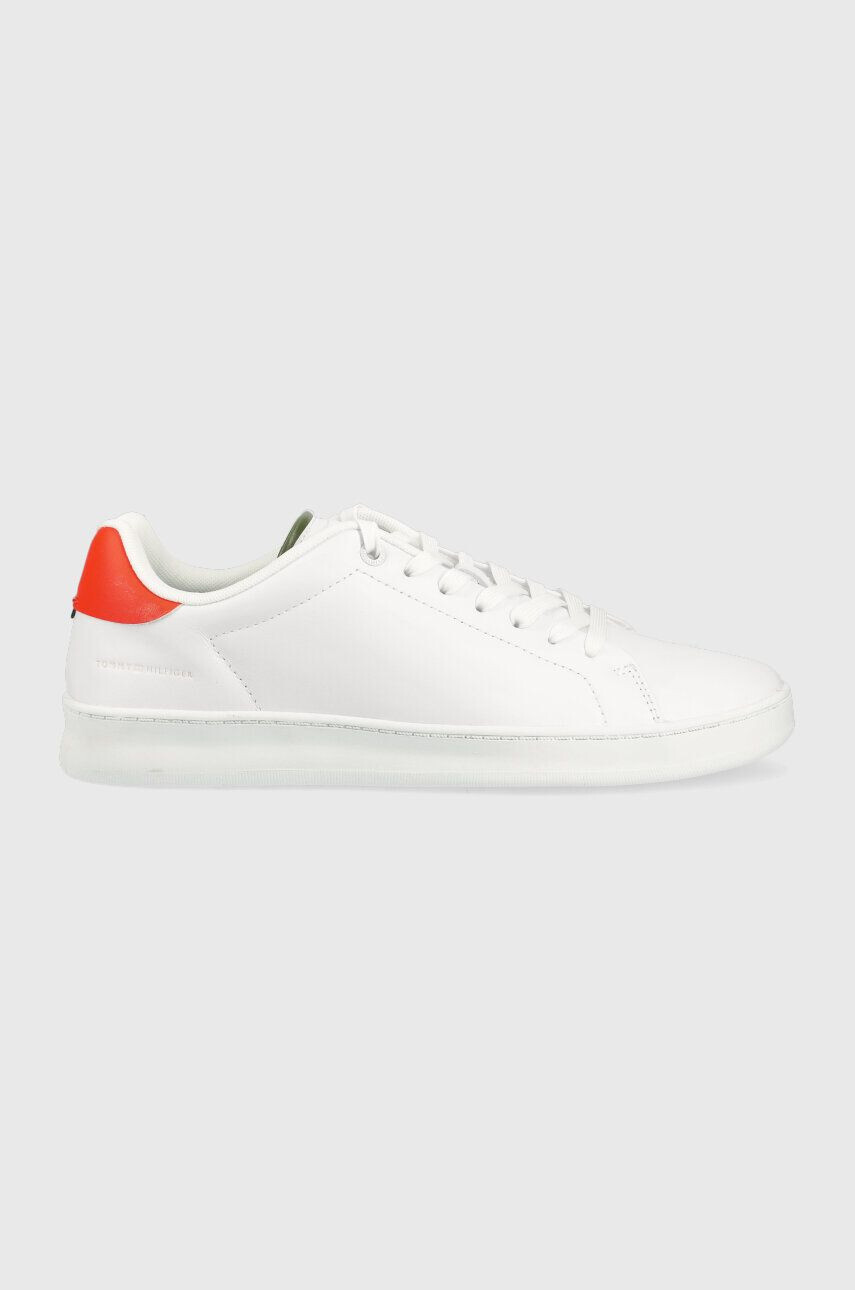 Tommy Hilfiger Kožené sneakers boty COURT SNEAKER LEATHER CUP bílá barva - Pepit.cz