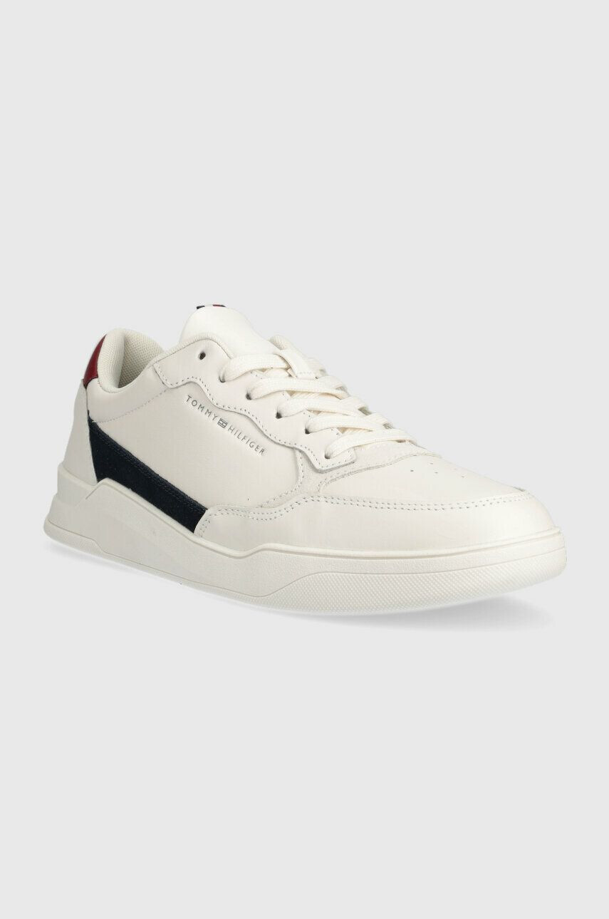 Tommy Hilfiger Kožené sneakers boty ELEVATED CUPSOLE LEATHER bílá barva FM0FM04490 - Pepit.cz