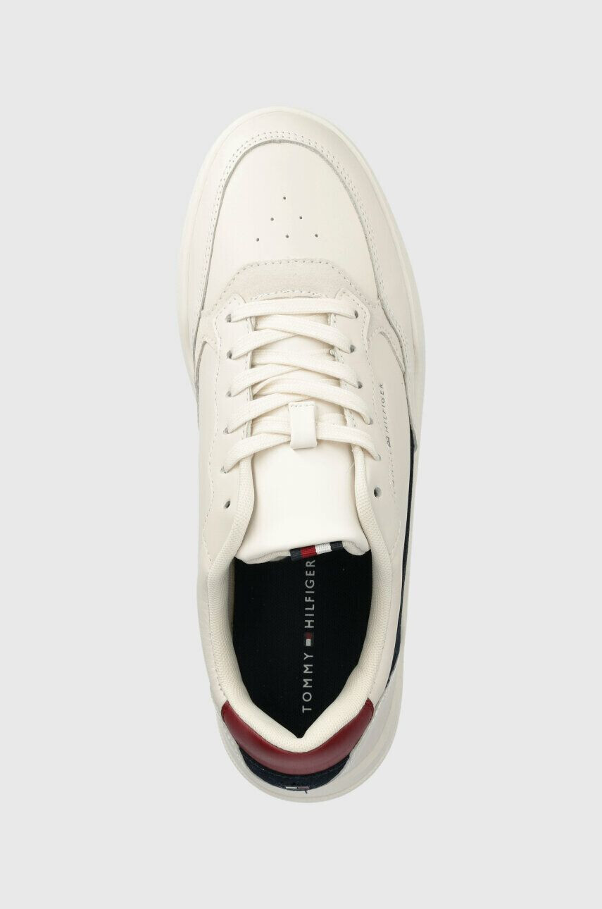 Tommy Hilfiger Kožené sneakers boty ELEVATED CUPSOLE LEATHER bílá barva FM0FM04490 - Pepit.cz