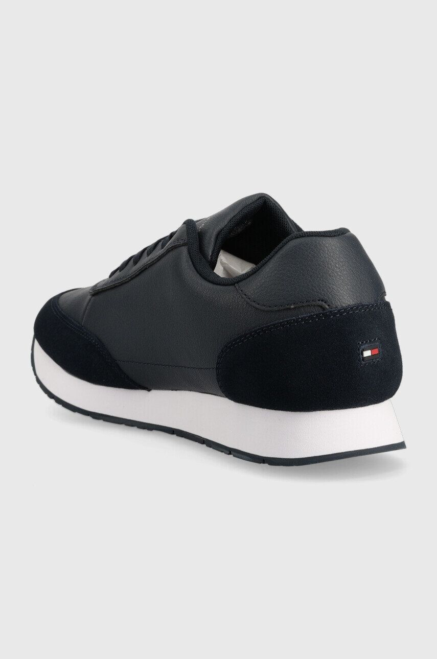 Tommy Hilfiger Kožené sneakers boty FM0FM04397 CORE EVA RUNNER CORPORATE LEA tmavomodrá barva - Pepit.cz