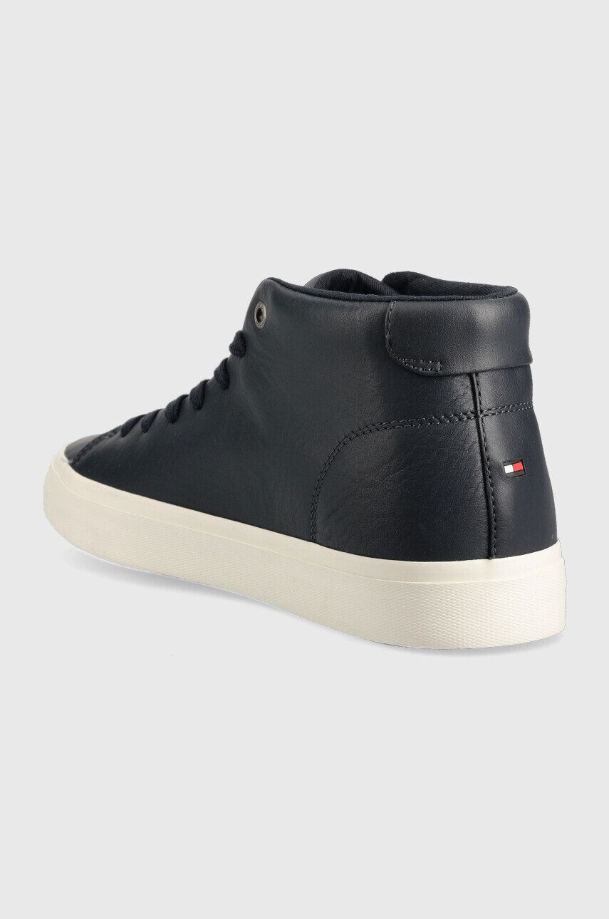 Tommy Hilfiger Kožené sneakers boty High Modern Vulc tmavomodrá barva - Pepit.cz