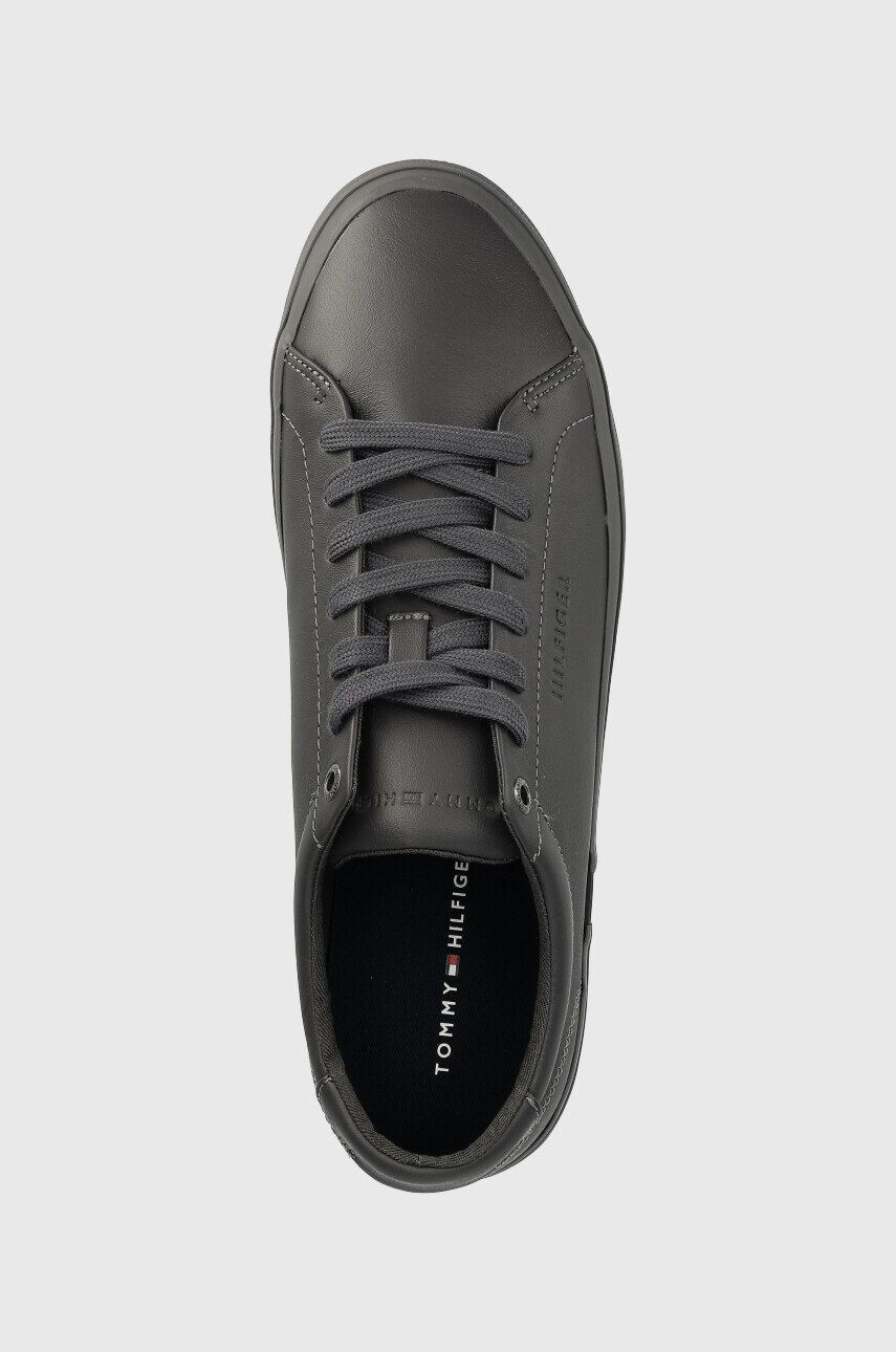 Tommy Hilfiger Kožené sneakers boty Modern Vulc Corporate šedá barva - Pepit.cz