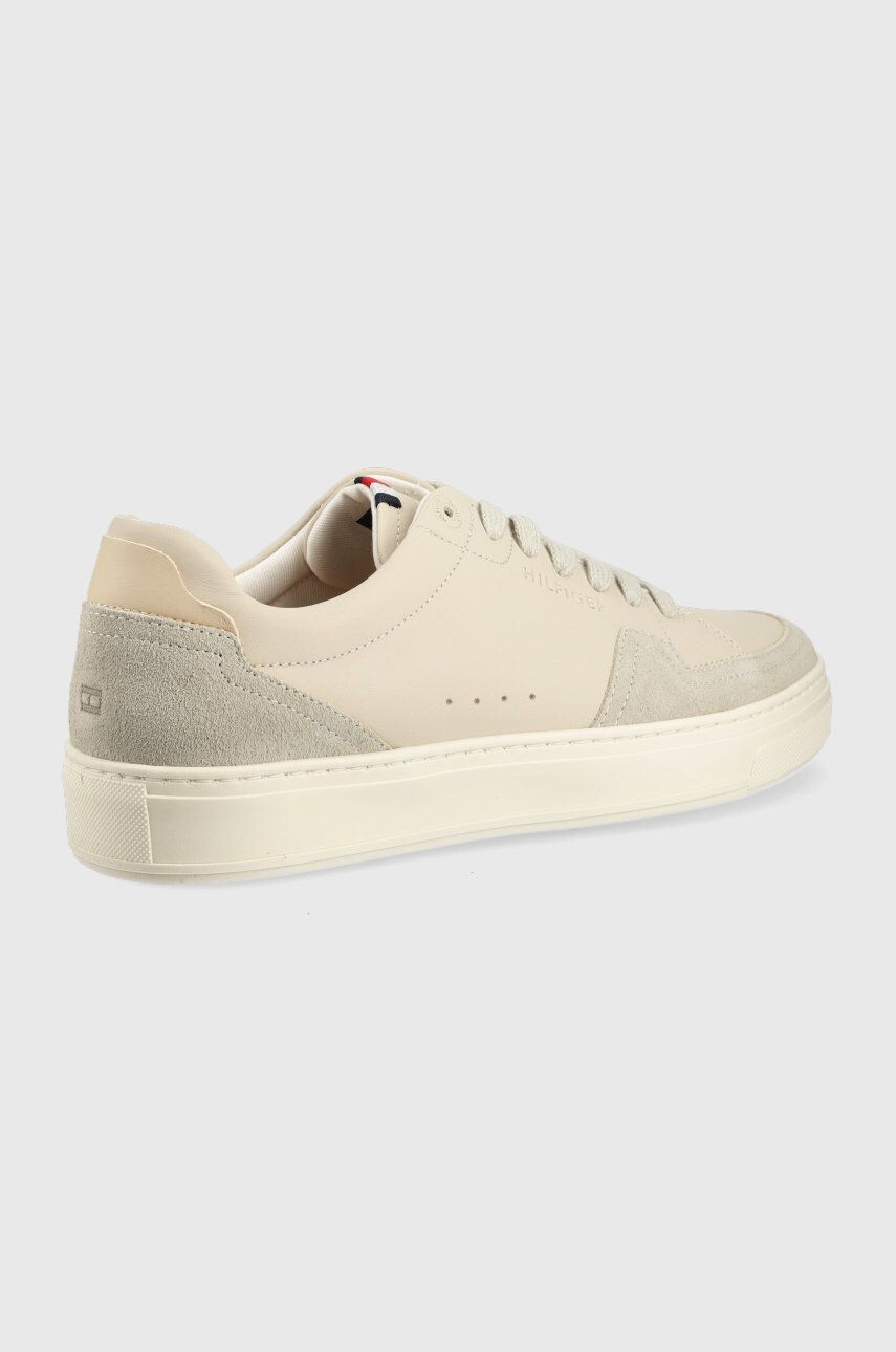 Tommy Hilfiger Kožené sneakers boty Premium Cupsole Sustainable Lea béžová barva - Pepit.cz