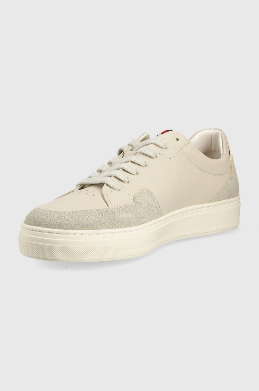 Tommy Hilfiger Kožené sneakers boty Premium Cupsole Sustainable Lea béžová barva - Pepit.cz