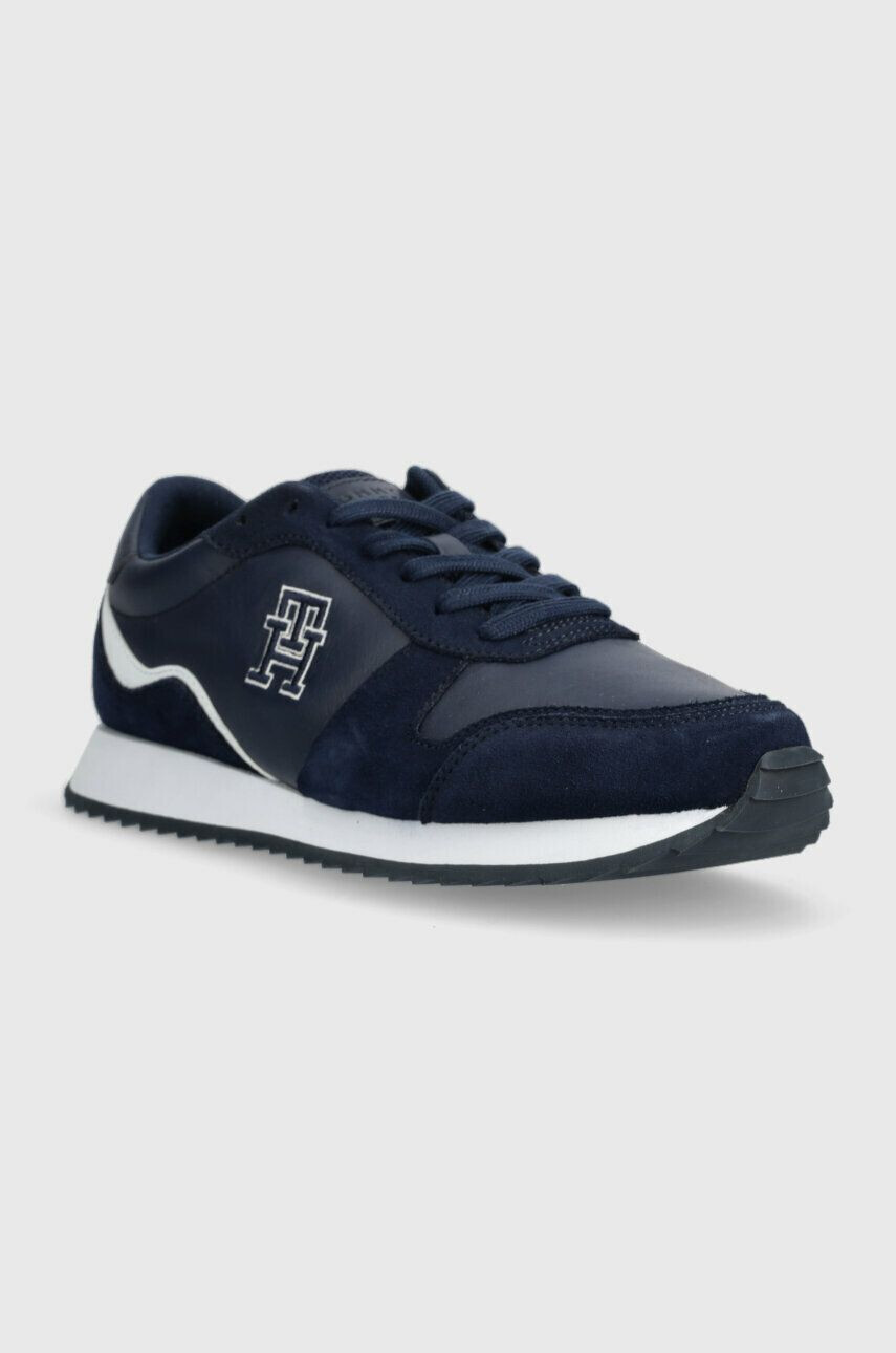 Tommy Hilfiger Kožené sneakers boty RUNNER EVO LEATHER bílá barva FM0FM04479 - Pepit.cz