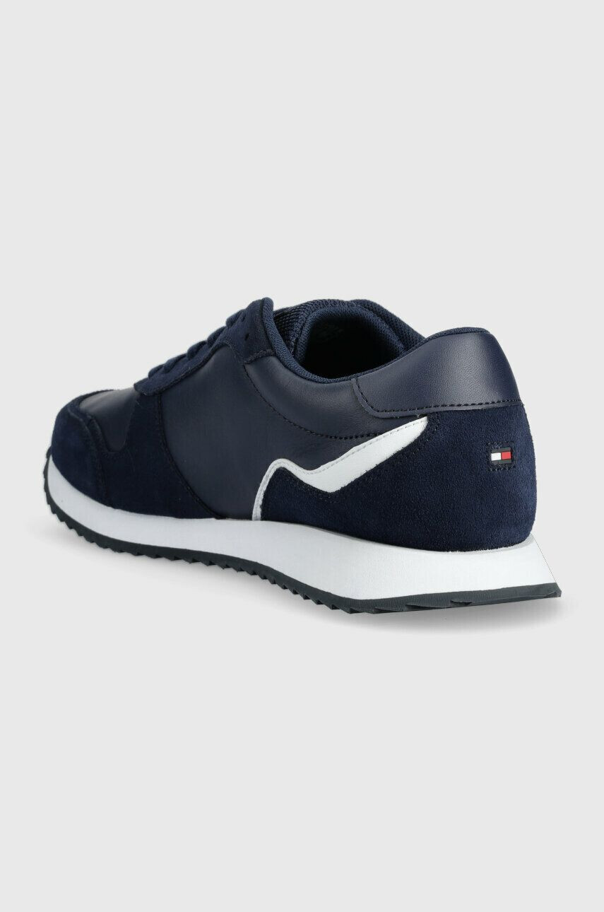 Tommy Hilfiger Kožené sneakers boty RUNNER EVO LEATHER bílá barva FM0FM04479 - Pepit.cz