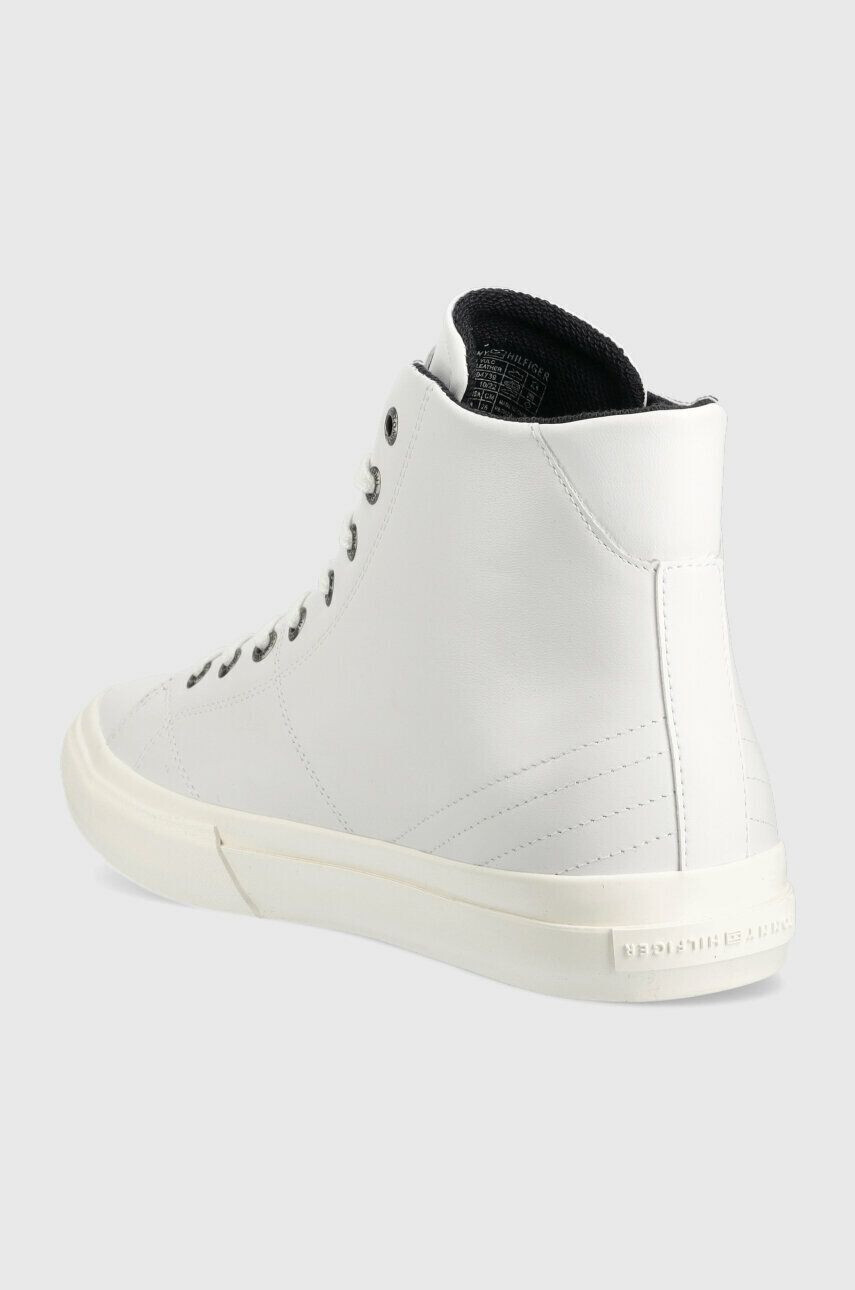 Tommy Hilfiger Kožené sneakers boty TH HI VULC STREET LEATHER bílá barva FM0FM04739 - Pepit.cz