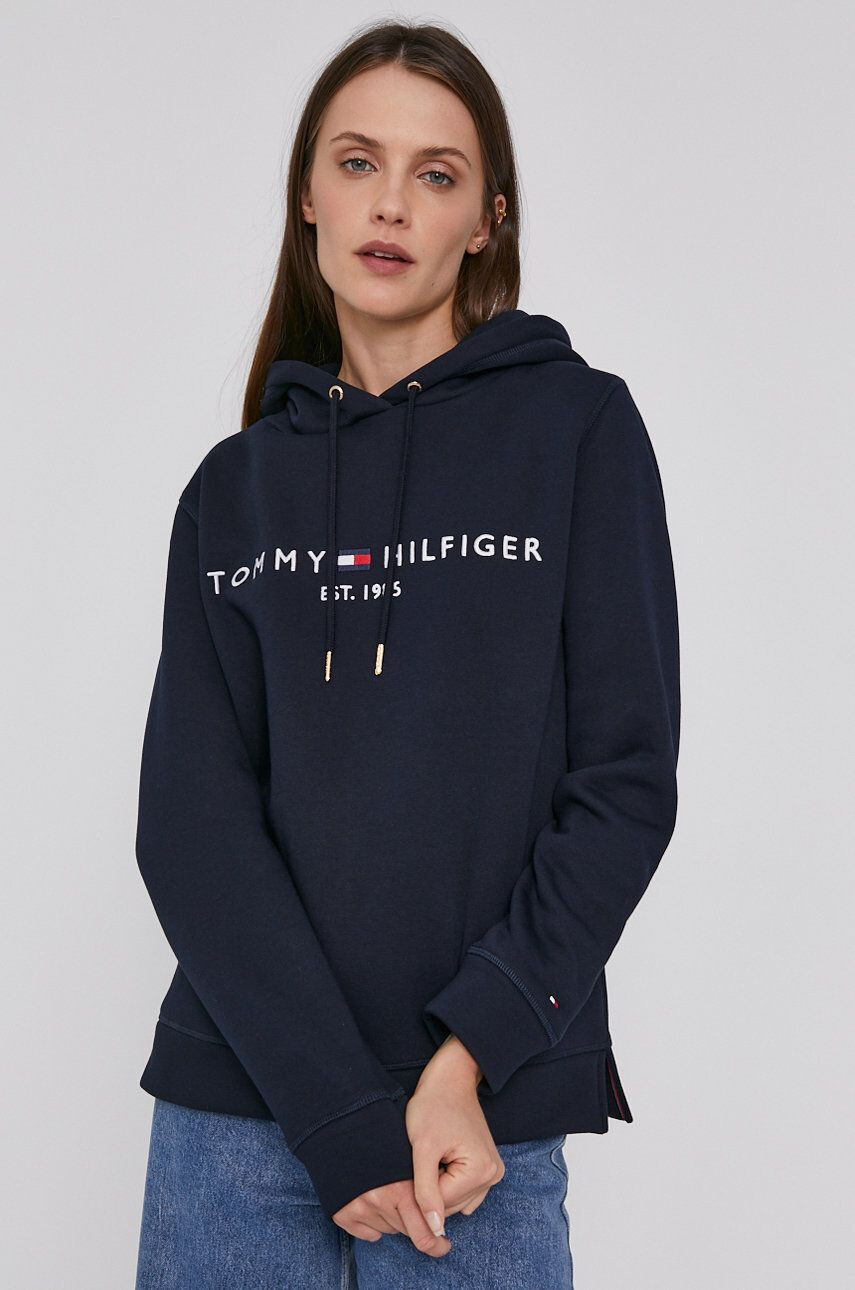 Tommy Hilfiger Mikina dámská tmavomodrá barva s aplikací - Pepit.cz