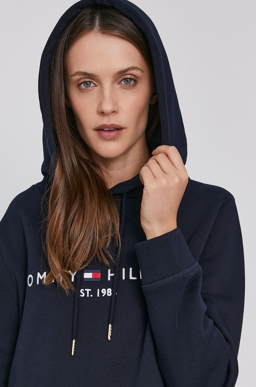 Tommy Hilfiger Mikina dámská tmavomodrá barva s aplikací - Pepit.cz