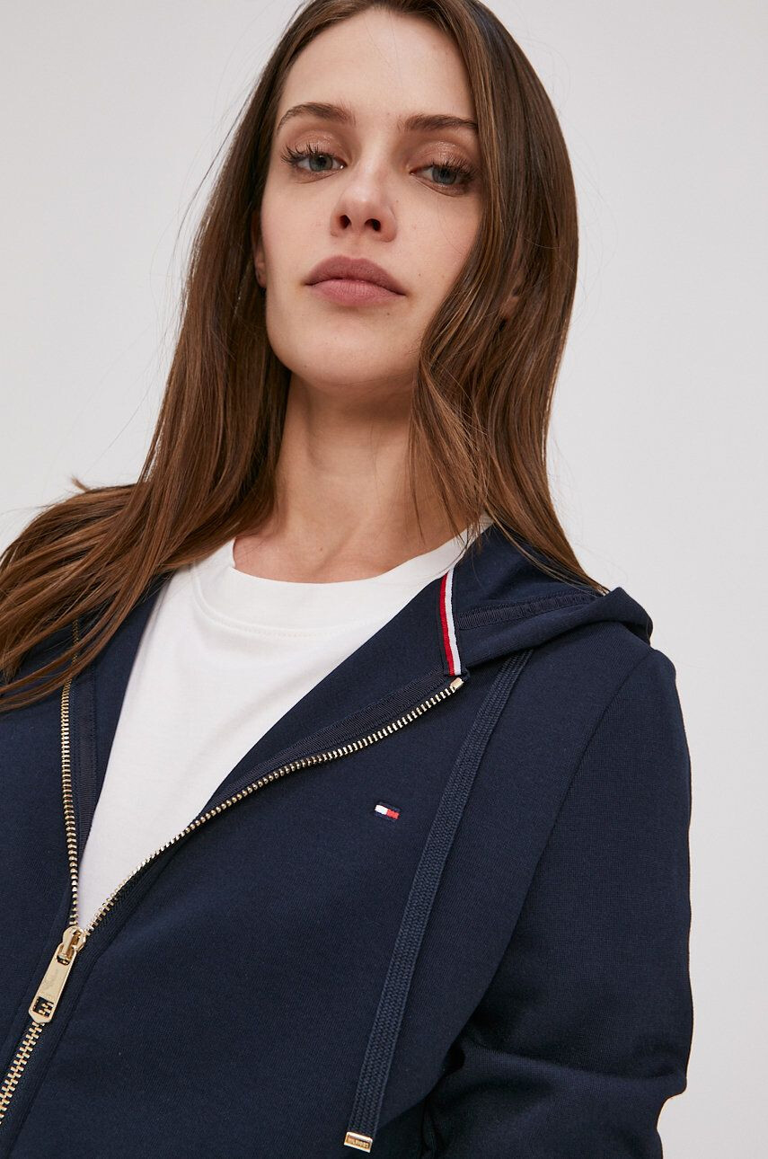 Tommy Hilfiger Mikina dámská tmavomodrá barva hladká - Pepit.cz