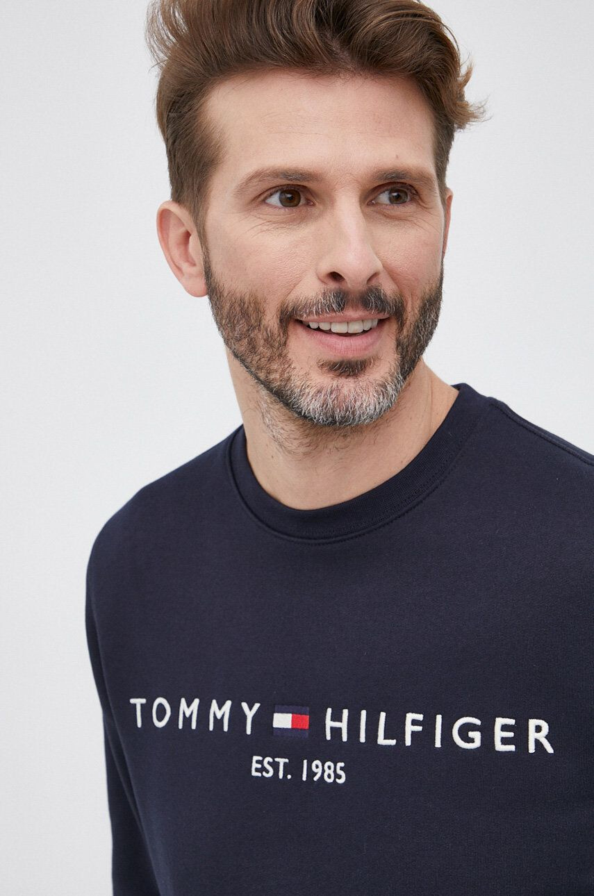 Tommy Hilfiger Mikina pánská tmavomodrá barva s aplikací - Pepit.cz