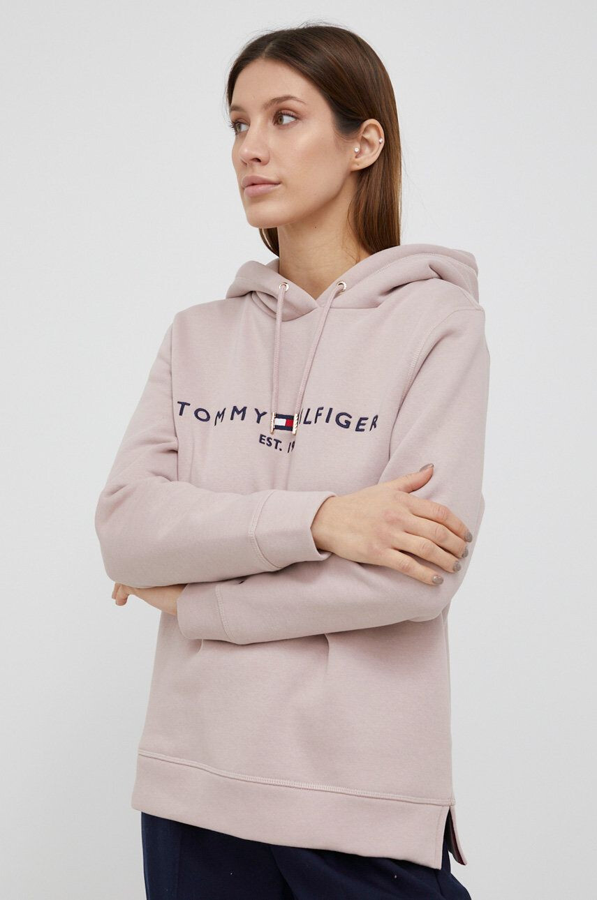 Tommy Hilfiger Mikina pánská žlutá barva s aplikací - Pepit.cz