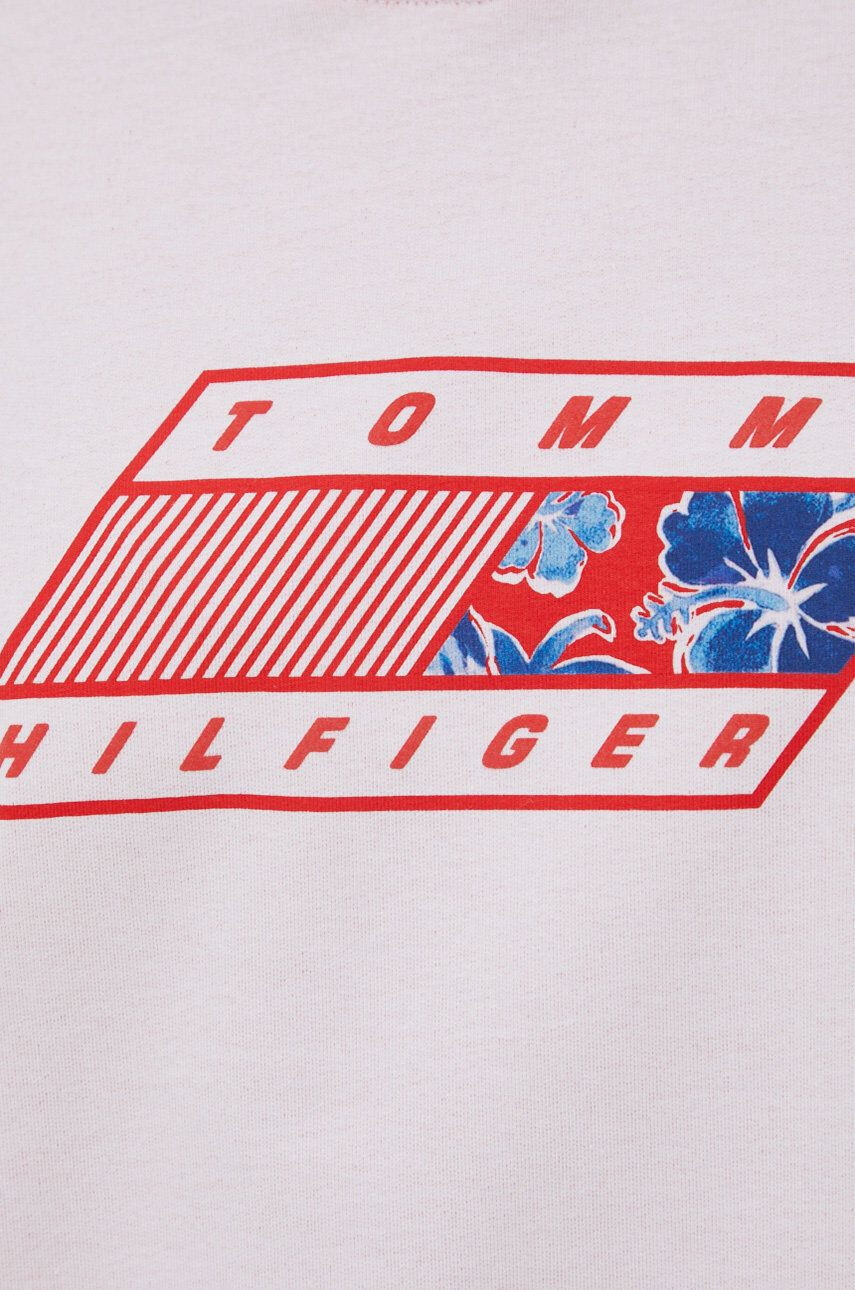 Tommy Hilfiger Mikina dámská růžová barva s potiskem - Pepit.cz