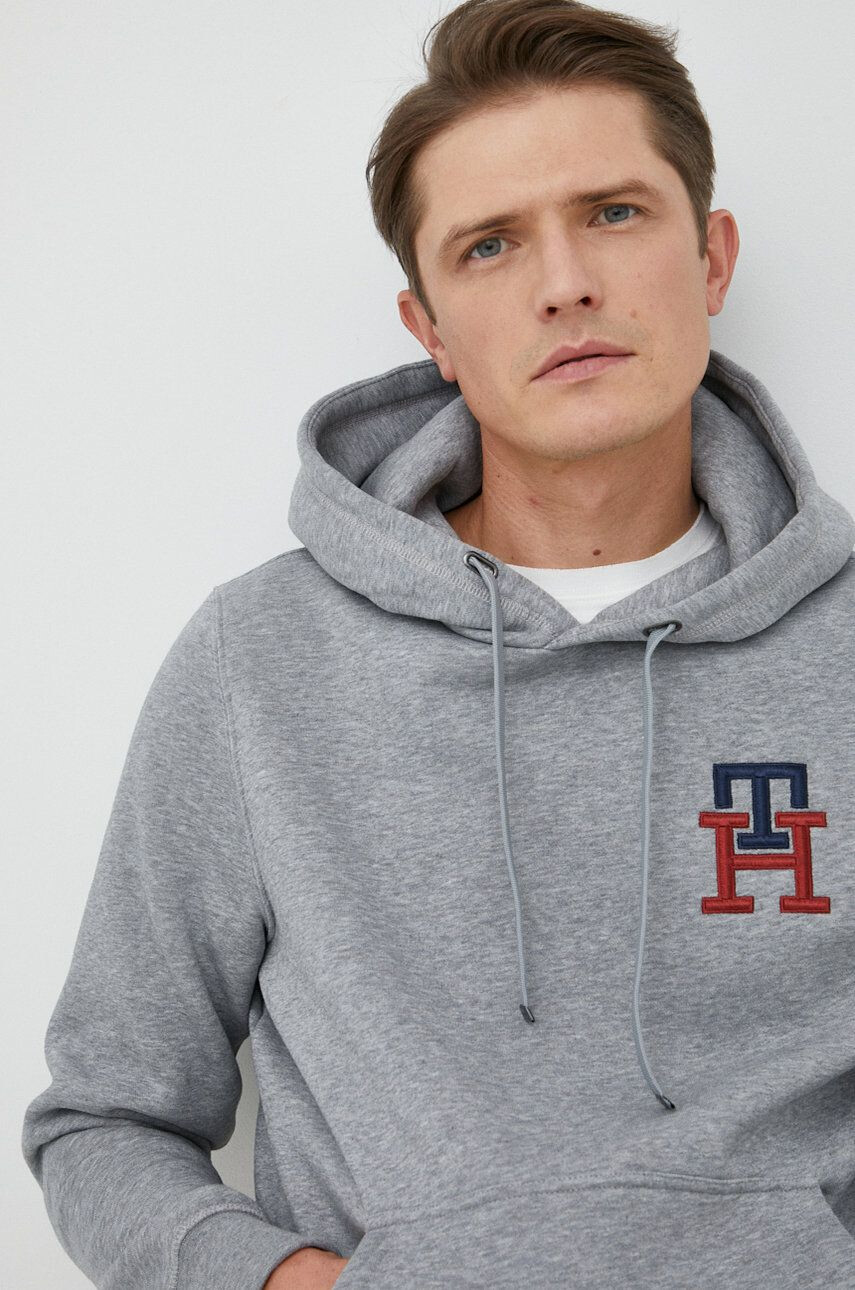 Tommy Hilfiger Mikina pánská s kapucí s aplikací - Pepit.cz