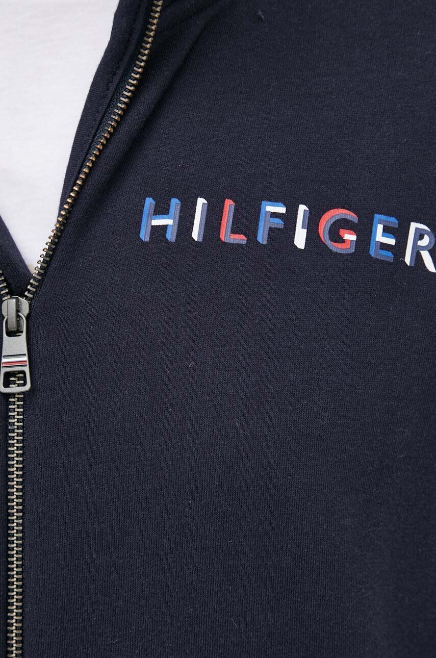 Tommy Hilfiger Mikina pánská tmavomodrá barva s potiskem - Pepit.cz