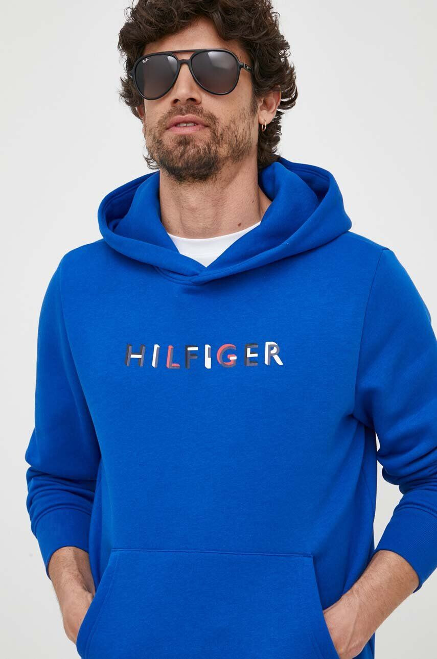 Tommy Hilfiger Mikina pánská s kapucí vzorovaná - Pepit.cz