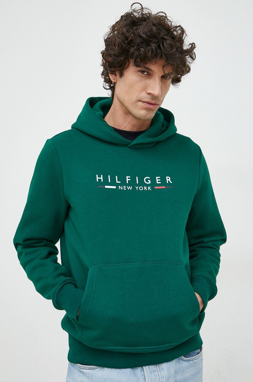 Tommy Hilfiger Mikina dámská bílá barva s potiskem - Pepit.cz