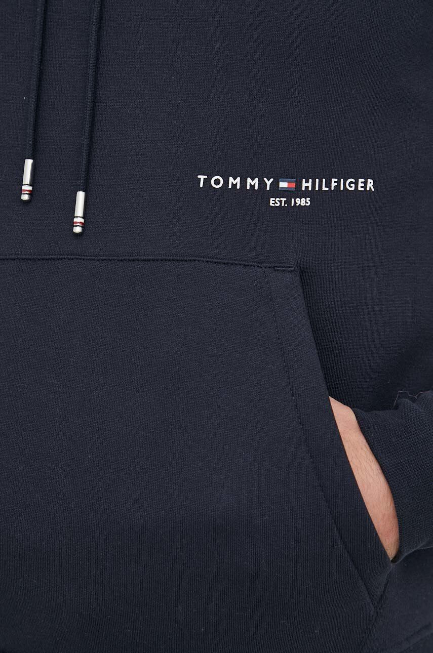 Tommy Hilfiger Mikina pánská tmavomodrá barva s kapucí s aplikací - Pepit.cz