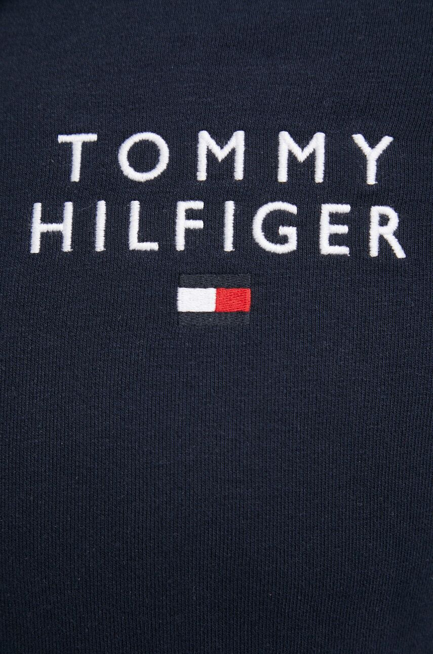 Tommy Hilfiger Mikina tmavomodrá barva s kapucí s potiskem - Pepit.cz