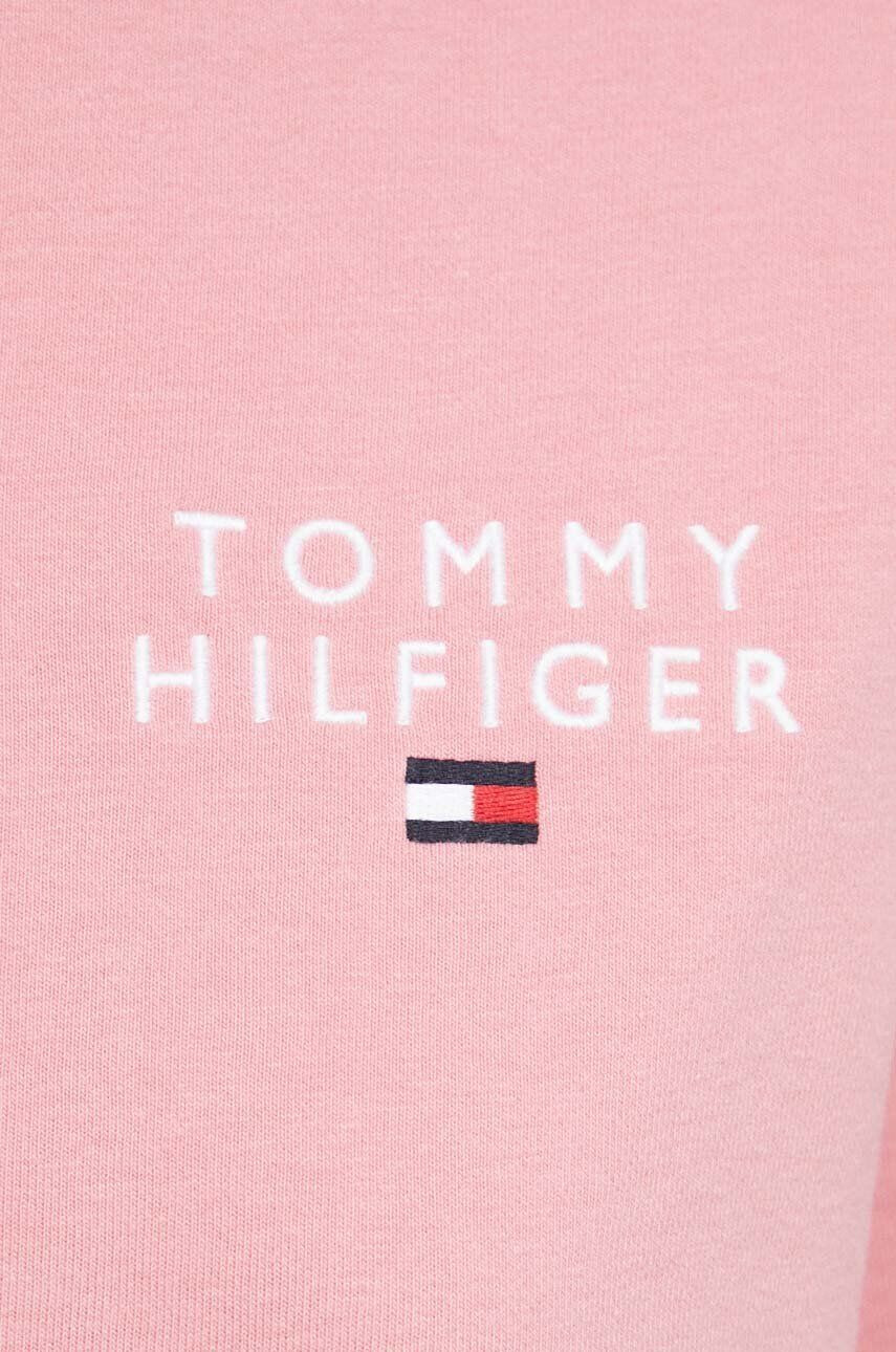 Tommy Hilfiger Mikina růžová barva s aplikací - Pepit.cz