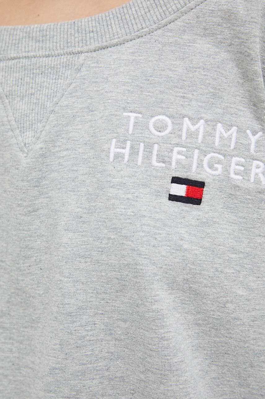 Tommy Hilfiger Mikina dámská šedá barva s potiskem - Pepit.cz