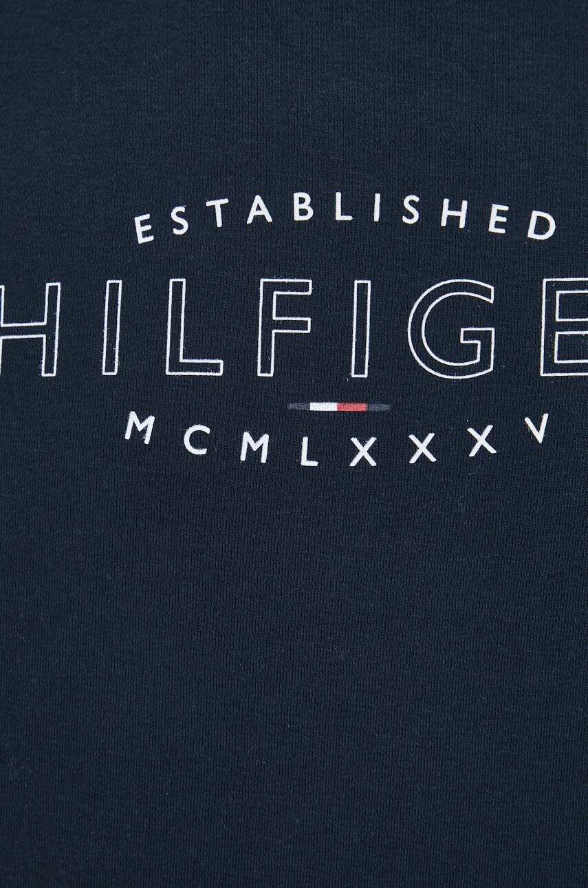 Tommy Hilfiger Mikina pánská tmavomodrá barva s kapucí s potiskem - Pepit.cz