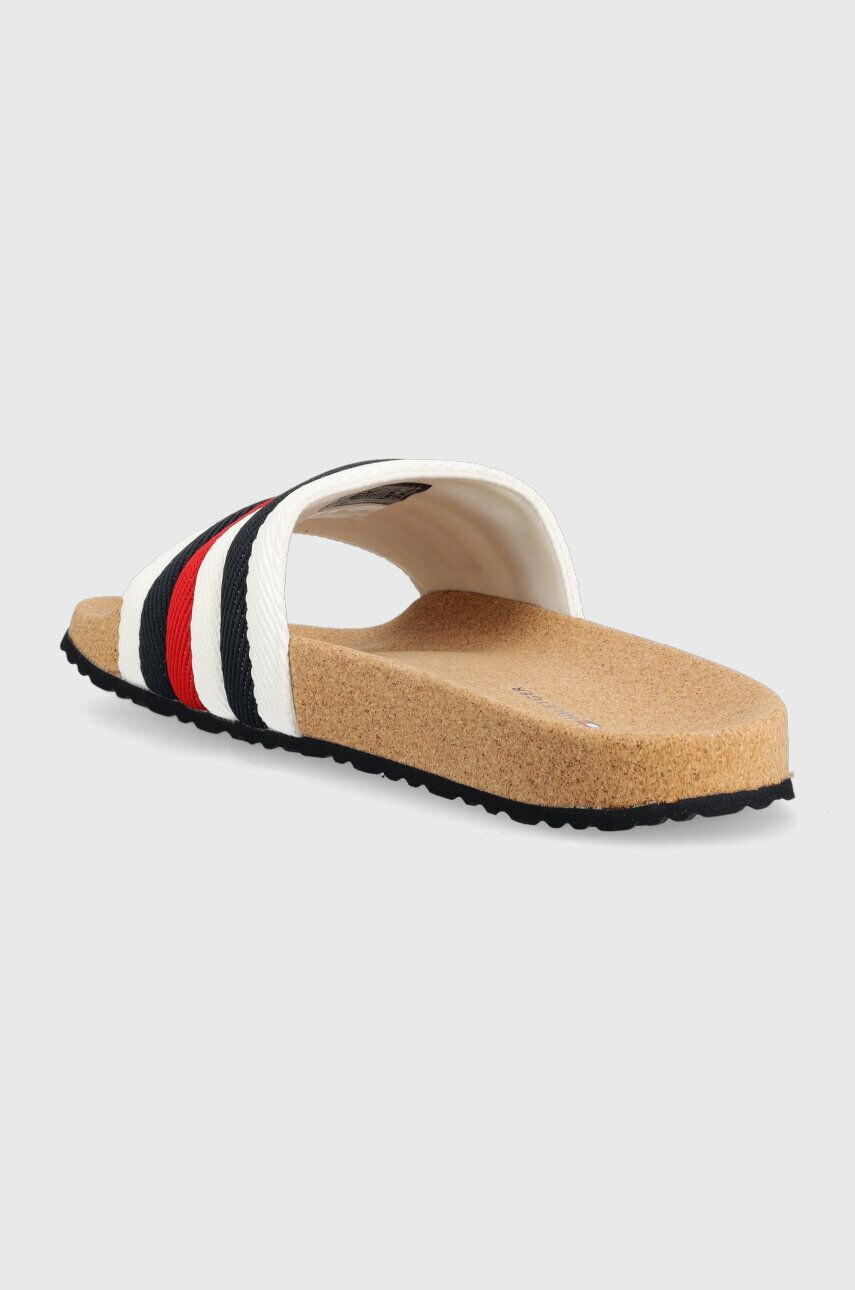 Tommy Hilfiger Pantofle CORPORATE CORK POOL SLIDE pánské bílá barva FM0FM04466 - Pepit.cz