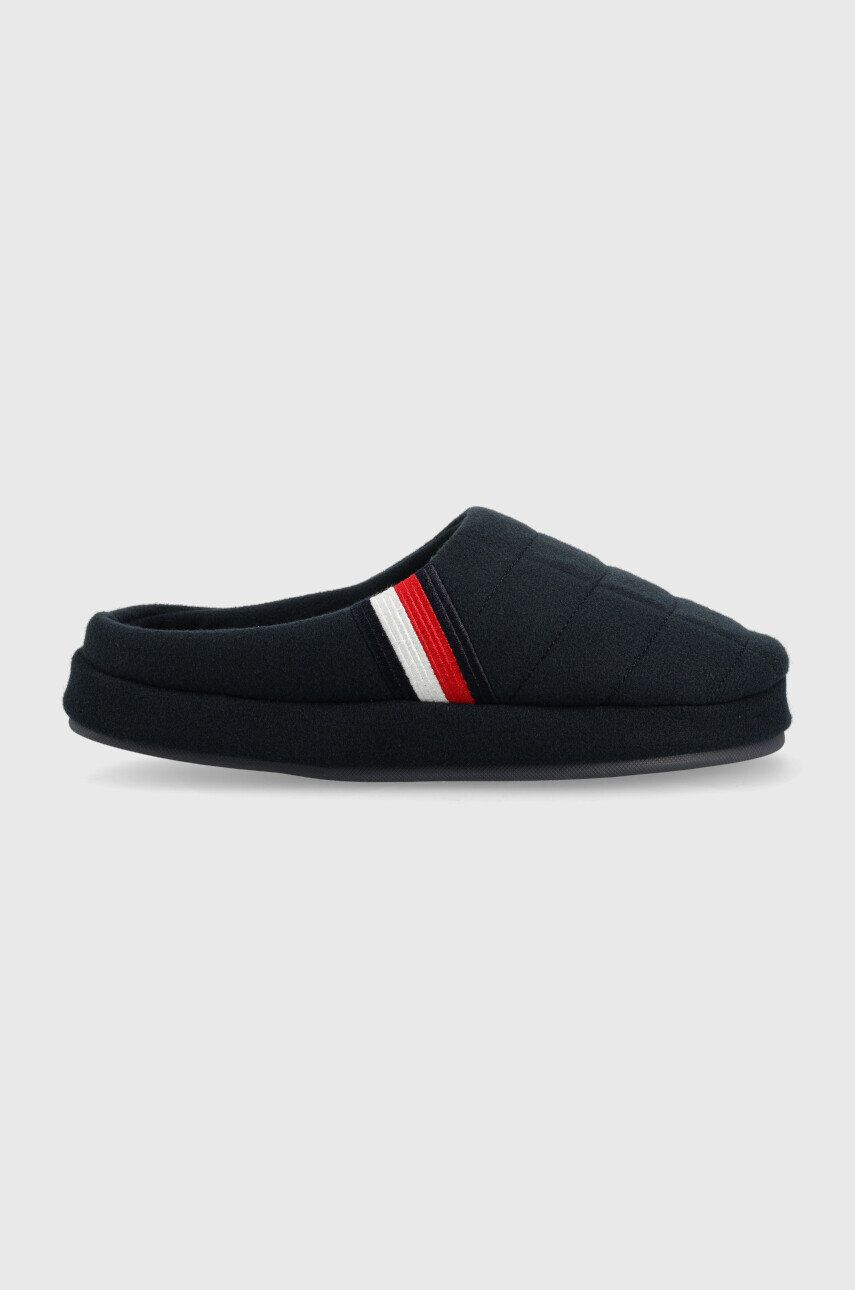 Tommy Hilfiger Pantofle Fm0fm04346 Corporate Hilfiger Homeslipper tmavomodrá barva - Pepit.cz