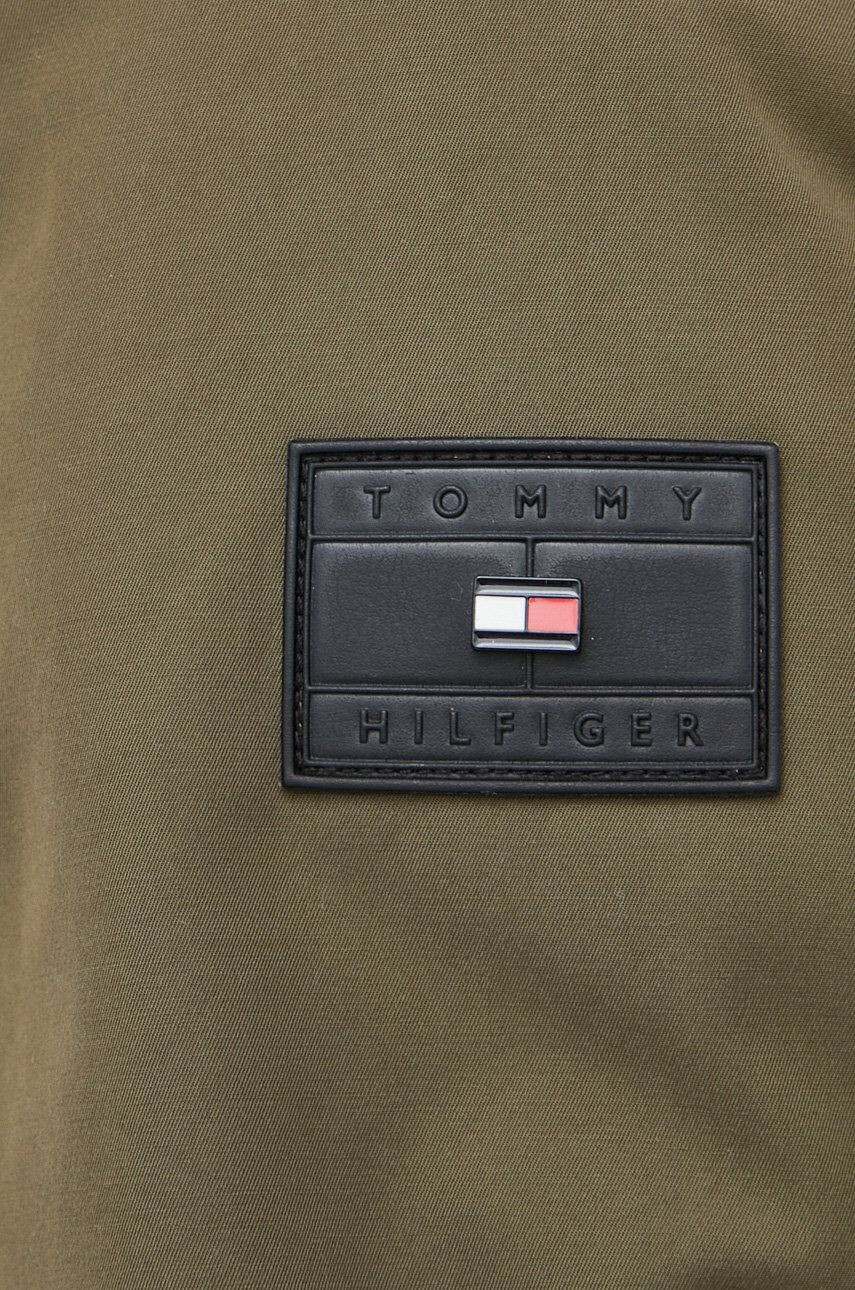 Tommy Hilfiger Péřová bunda pánská zelená barva zimní - Pepit.cz