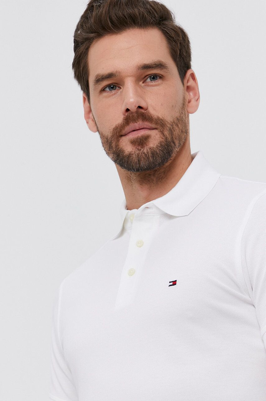 Tommy Hilfiger Polo tričko zelená barva - Pepit.cz